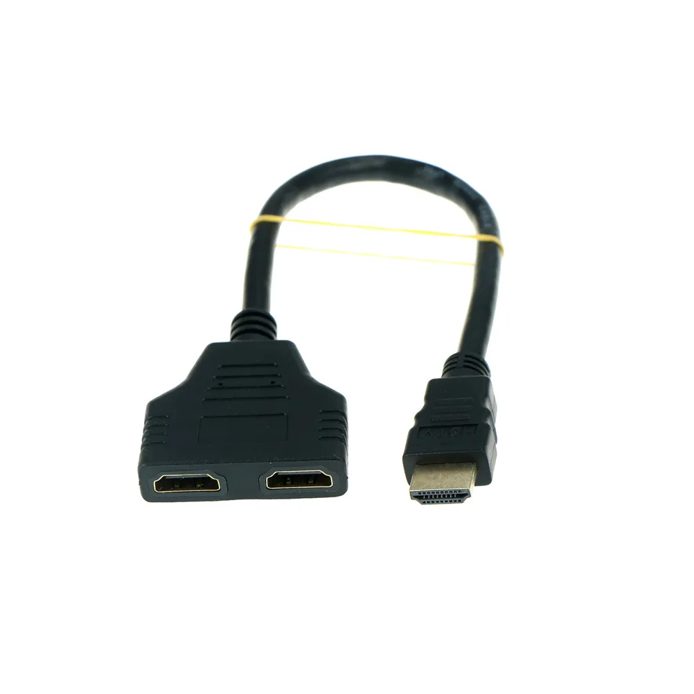 1080P 2 порта HDMI сплиттер 1 в Выход папа к Женский адаптер конвертер видео кабель