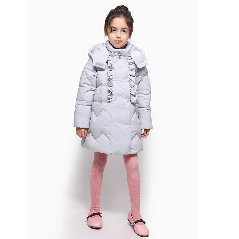 

Bilemi warm lightweight fur hooded long waterproof winter sale little girls parka