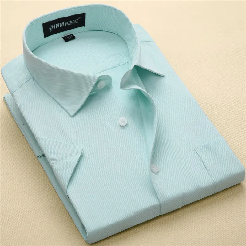 Plus size S to 8xl Summer short sleeve regular fit men'sdress shirt turn down collar twill/Plain large male clothes Plus size S to 8xl Summer short sleeve regular fit men'sdress shirt turn down collar twill/Plain large male clothes