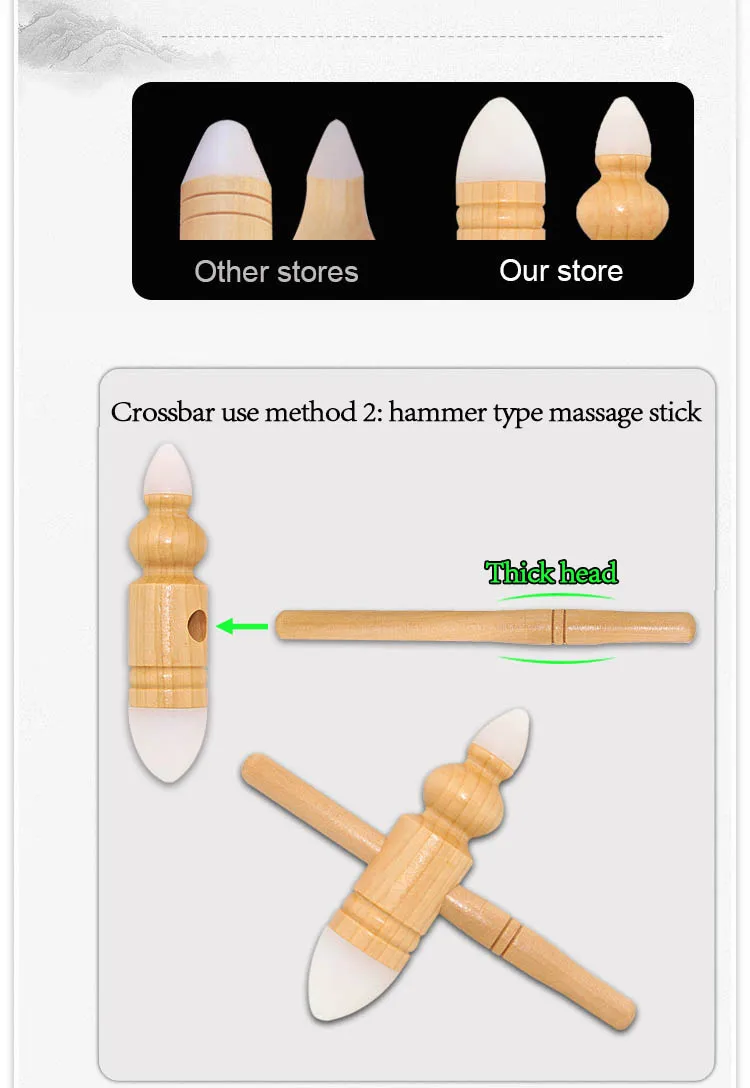 Натуральный бамбук деревянный многофункциональный кран Массажная палка мяч для спины талии наконечник массажер для шеи стикер инструменты