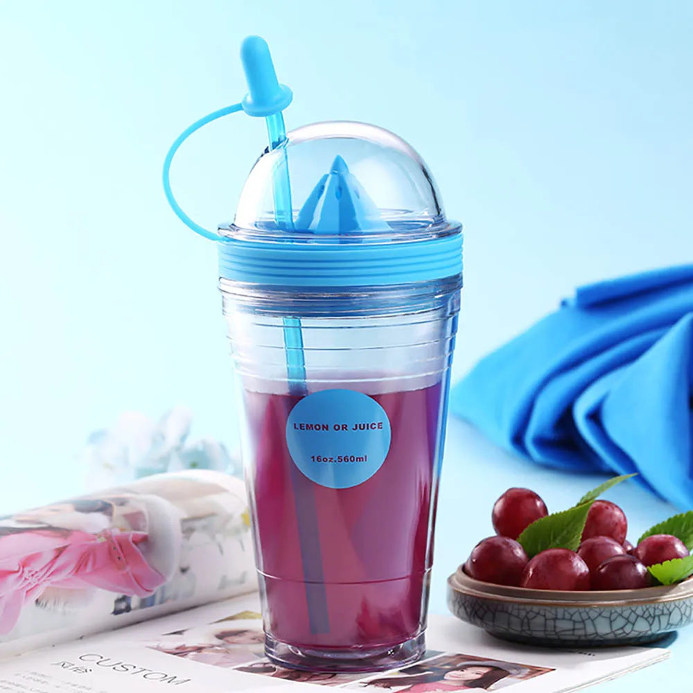 560ML Korean Creative Portable Frosted Fresh Juice Tea Infuser Bottle