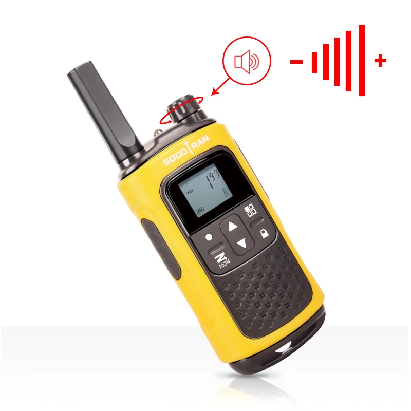 Лицензия FRS/GMRS Walkie Talkies двухстороннее радио с перезаряжаемой батареей 0,5 Вт 22CH VOX ЖК-экран Socotran T80