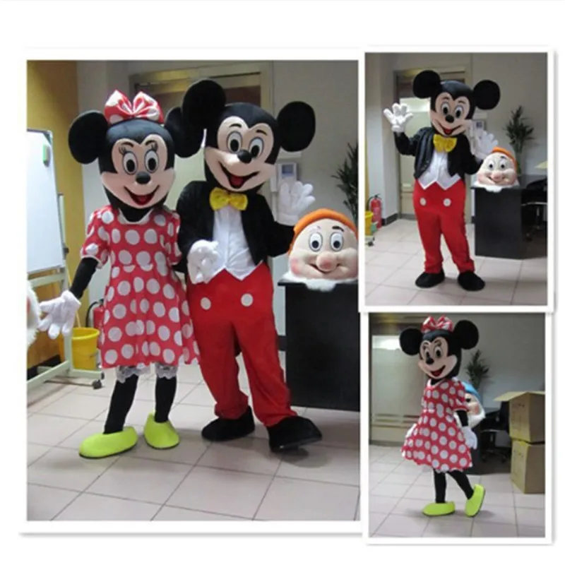

Mickey & Minnie Mouse Mascot Costume Fancy party Dress EPE Material
