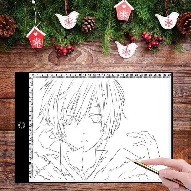 A4 Digital Drawing Graphic Tablet 3 Type Dimming Modes LED Tracing Copy Board Drawing Painting Digital Tablet for Children Kids