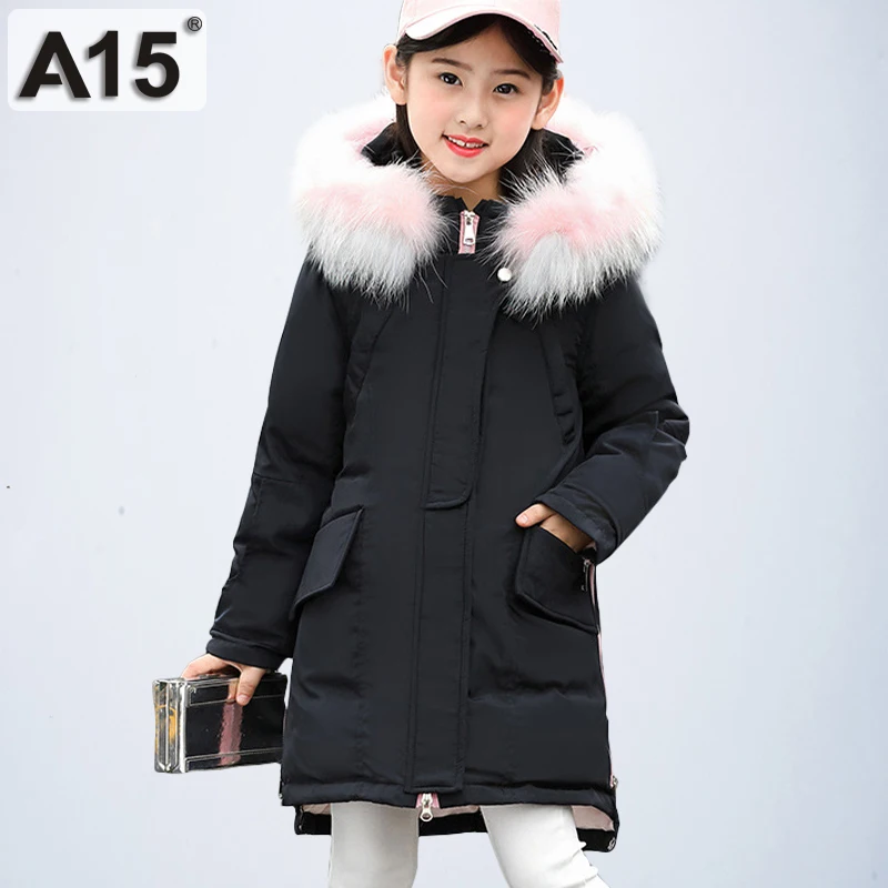 Kids Winter Jacket Girls Winter Coats Black Children Winter Jacket