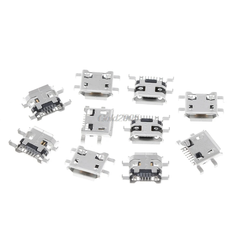 10 шт. Micro USB Type B гнездовой разъем 5Pin 0 72 мм для зарядки телефона планшета G07 Оптовая