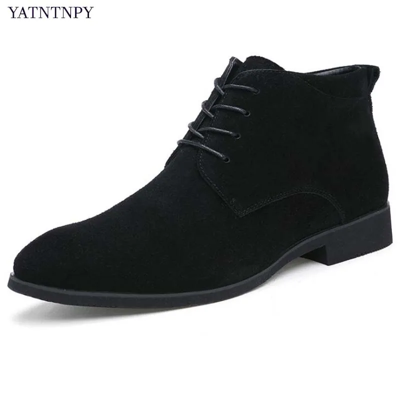 Clássico Masculina Couro Para Martin yellow Casual Black Genuíno Oxfords Bota De Camurça Yatntnpy Moda Homem Homens Botas Britânico gray Estilo Caz6qx