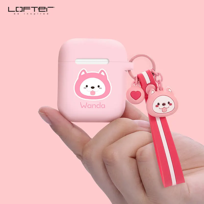 

For Airpods Cute Silicone Case Cover Strap Wireless Charging Bluetooth Headphone Holder Box For Apple Air Pods 2 Accessories