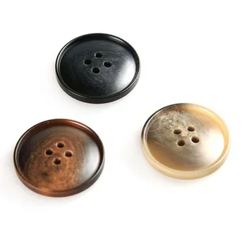 

30pcs imitation horn button Resin Top coat buckle windbreaker button suit button