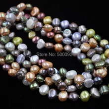 4" многоцветный культивированный жемчуг барокко ожерелье