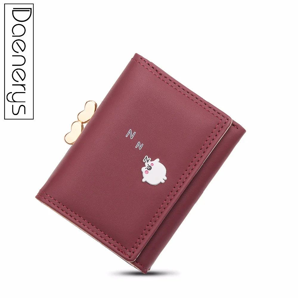 

Daenerys New Fashion Women Wallets Short Multi-functional Wallets And Purses Fresh leather Female Clutch Card Holder For Coins