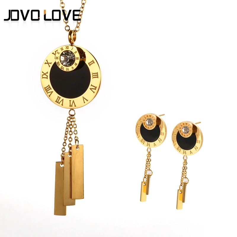 

Luxury Gold Color Long Pendant Necklace Jewelry Women Wedding Gift Simple Design Long Vintage Roman Number Necklace