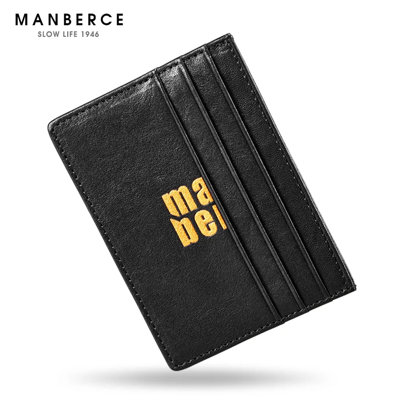 

Men Wallet Brand MANBERCE Men Genuine Leather Wallets Men's Cowhide Purse Credit Card Holder Mens Short Wallet Free Shipping
