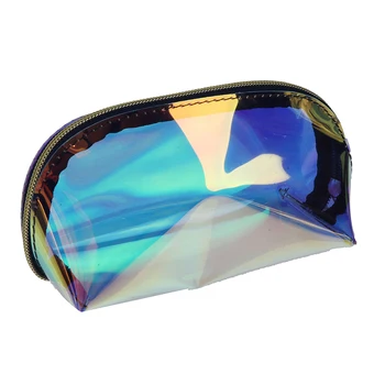 

Fashion Laser Transparent Cosmetic Bag Zipper Makeup Case Pouch Travel Make Up Necessaries Organizer Women Toiletry Kit Wash Bag