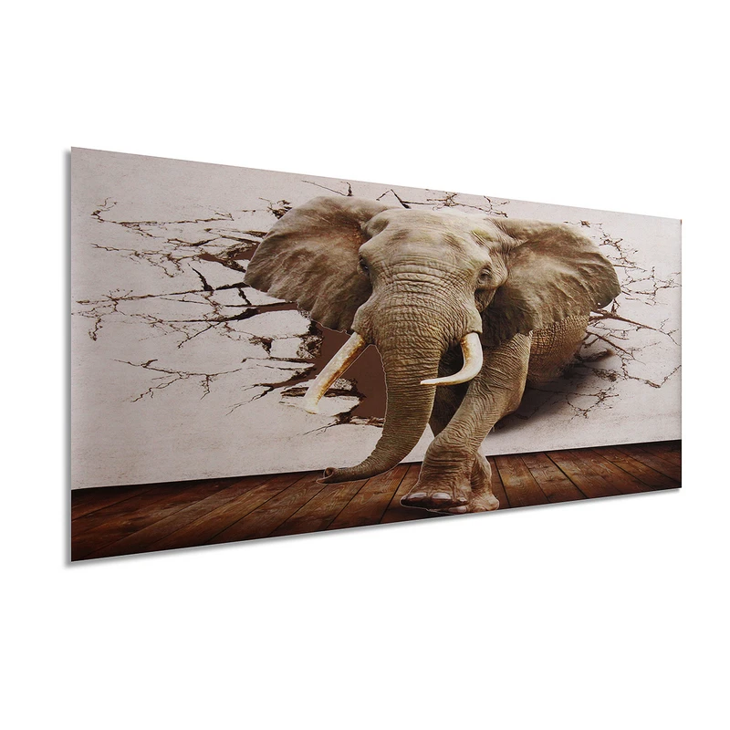 JX-LCLYL  3D Huge Silk Elephant Wall Sticker Mural Roll Modern Wall Background Home Decor