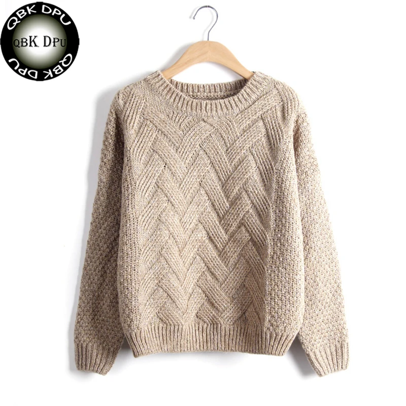 2018 hot selling thickening warm oversized sweater casual cute pullover lady's sweater Casual Pure color Knitwear pull hiver Sweaters