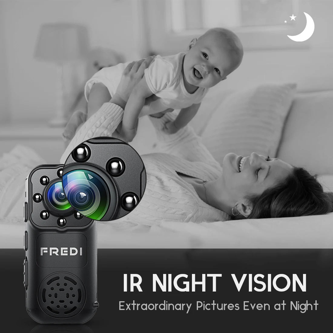 FREDI IP камера 2.0MP 1080P HD Беспроводная мини wifi P2P инфракрасная ночного видения