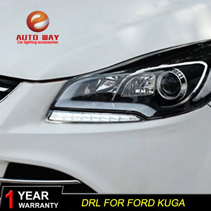

Free shipping 12V 6000k LED DRL Daytime running light case for Ford Kuga 2013-2015 fog lamp frame Ford Kuga Fog light