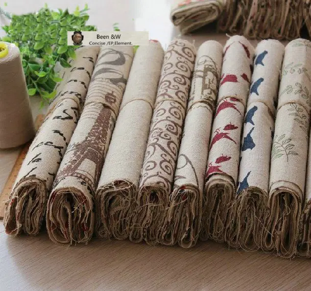 Закка Линен грубая пеньковая пластырь 25 см* 25 см 20шт хлопок ткань Сельский стиль лоскутное шитье Тильда фбрик шитье сделай сам ручная работа попробуйте