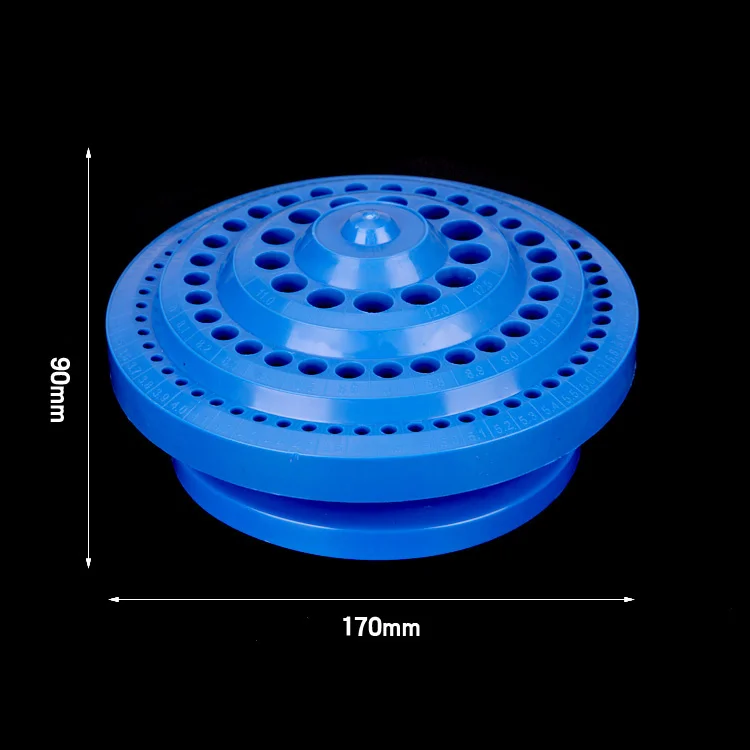 Круглая форма, чехол для хранения сверл, подставка, жесткий пластик, экономия пространства, держатель для сверла, органайзер, 60 отверстий, чехол для инструмента, коробка