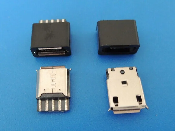 10pcs lot Micro USB 5pin Female Socket Connector Welding Type for Tail Charging Mobile Phone Free