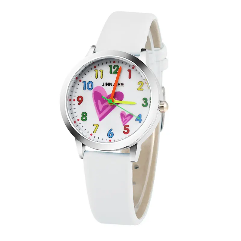 Relojes Mujer мультфильм любовь узор модные 3D Детские часы кремния детские спортивные