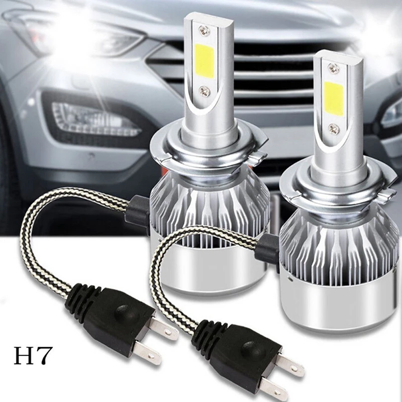 New 36W 3800Lm COB Headlamp Auto Fog Light Lamp Bulbs Car 12V C6 LED
