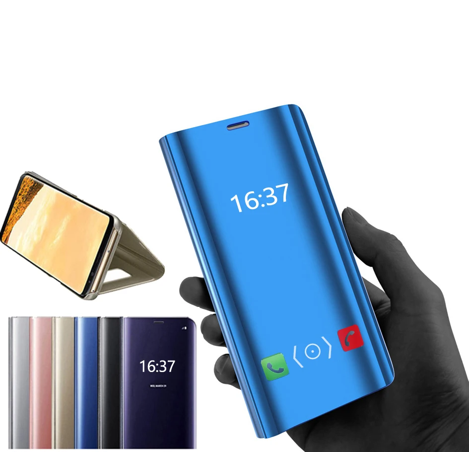 

Mirror Flip Case Prime Cover For Huawei P Smart P20 P10 Mate 10 20 Lite Pro Honor 10 9 8 P9 Plus P8 NOVA 3i 3 2i 3E Y7 Y6 2018