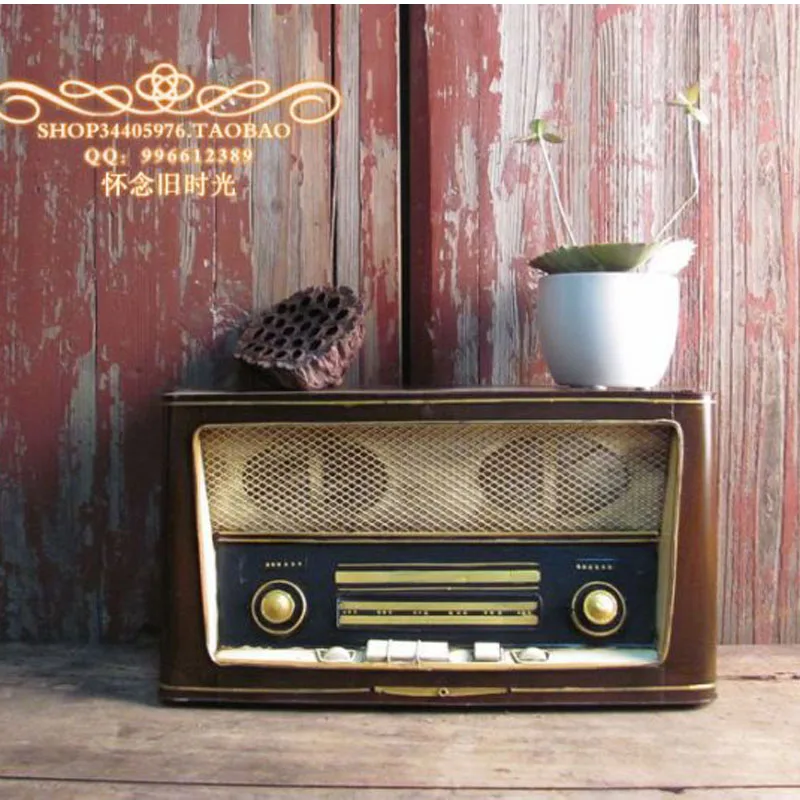 

1:1 Vintage Antique Style Radio Machine Projection Machine Models Home Decor Iron Crafts