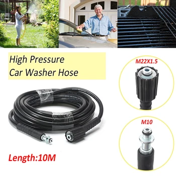 

32Ft 10M High Pressure Washer Hose 160bar / 2320psi Car Wash Cleaning Water Hose Black Fit For Karcher K2 K3 K4 K5 K6 K7