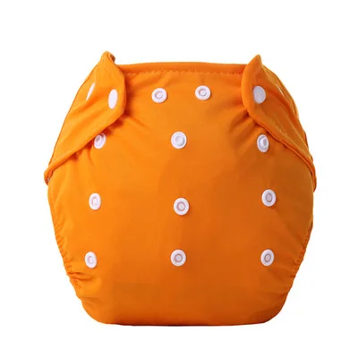 Детские моющиеся многоразовые подгузники, сетчатые/Хлопковые тренировочные штаны, тканевые подгузники для младенцев, зимние и летние подгузники - Цвет: Orange