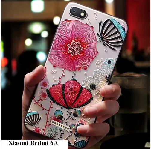 Чехол для Xiaomi Redmi 6A мягкий силиконовый чехол телефона из ТПУ с объемным тиснением
