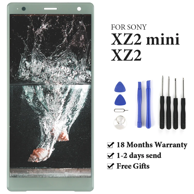 

AAA+++ For Sony Xperia XZ2 H8216 H8266 H8276 XZ2 Compact XZ2 Mini LCD Touch Screen Display Digitizer Assembly Parts +Tools