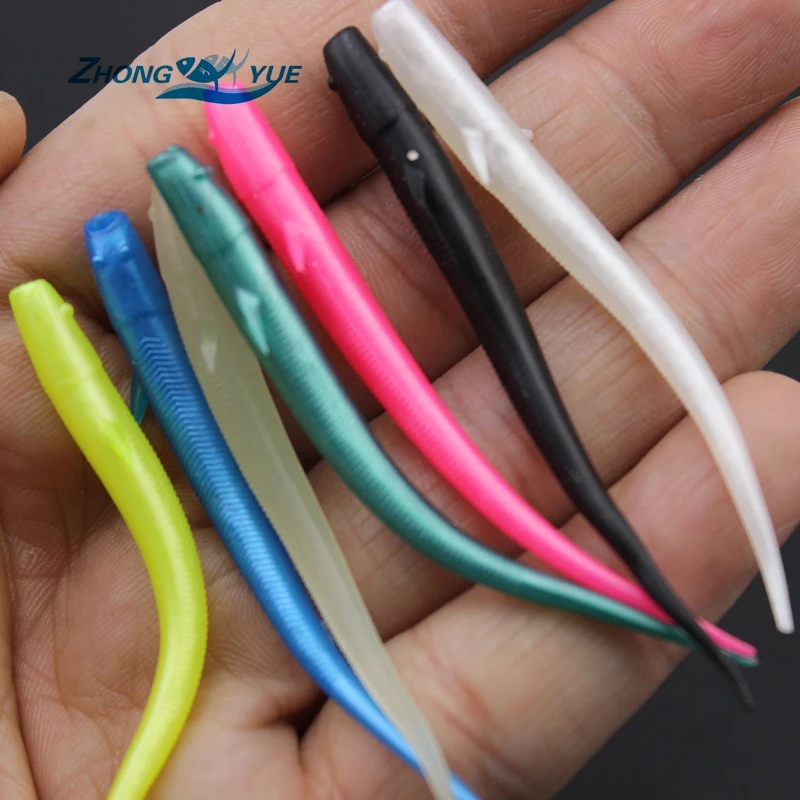

Promotion! Pesca Artificial Lure 30pcs 7cm 1g  Fishing Worm  Jig Head Soft Lure Fly Fishing Bait loach Lowest profit