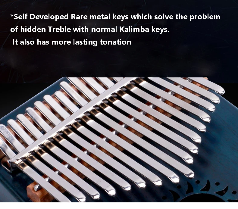 17 клавиш Kalimba пианино из красного дерева твердая древесина|Пианино| |