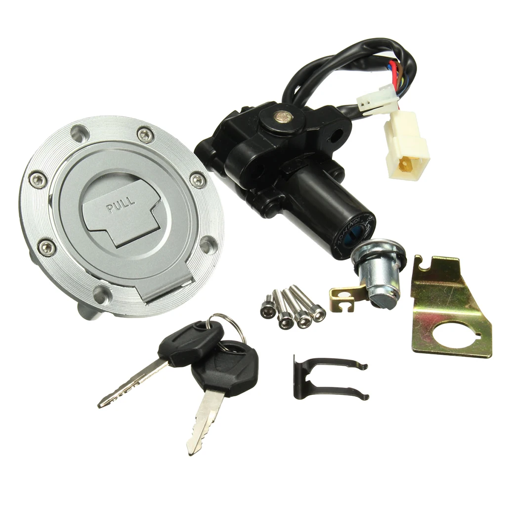 Motorbike Ignition Switch Lock Gas Cap Key Set for Yamaha YZF-R1 2001-2007 YZF-R6 2008-2012