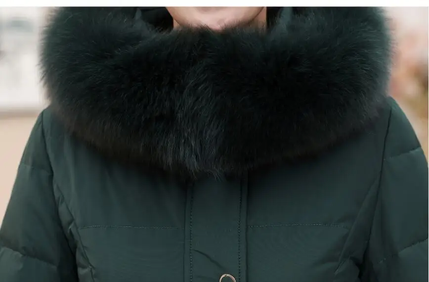 AYUNSUE женский пуховик зимнее пальто для женщин среднего возраста пожилых людей плюс Размер 6xl пуховики парка с шапкой Chaqueta Mujer KJ700