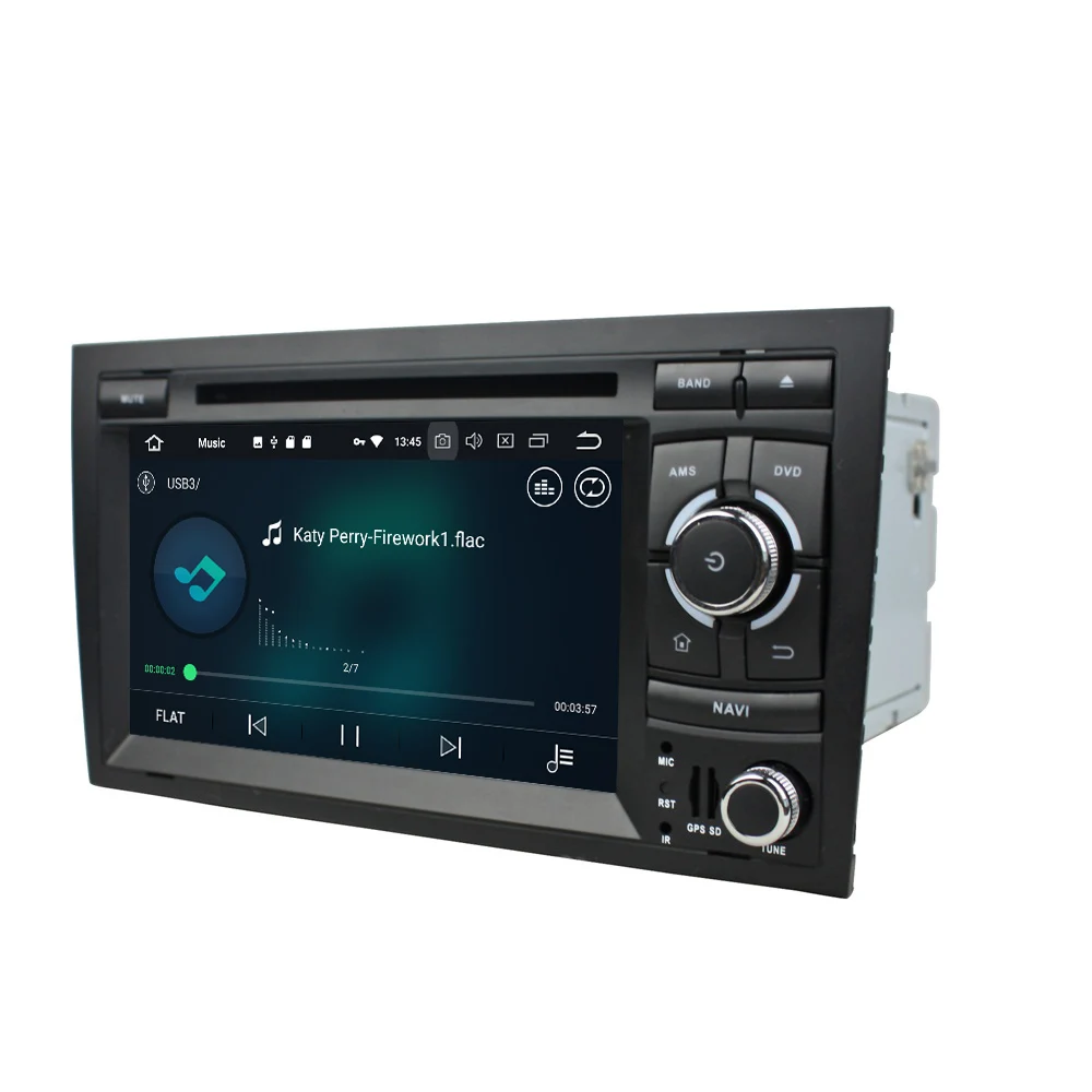 Discount 4GB RAM Octa Core 2 din 7" Android 8.0 Car DVD Player for Audi A4 S4 RS4 2002-2008 GPS Navigation Radio Bluetooth WIFI 32GB ROM 3
