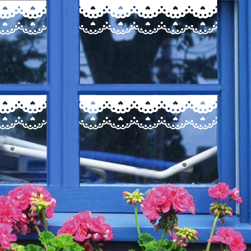 Buy [SHIJUEHEZI] White Color Lace Window Stickers