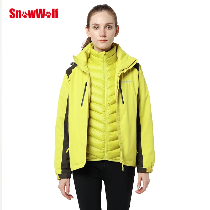 

SNOWWOLF Blizzard Jackets Outdoor Waterproof Women's Jacket winter overcoat with Hood for Camping Hiking