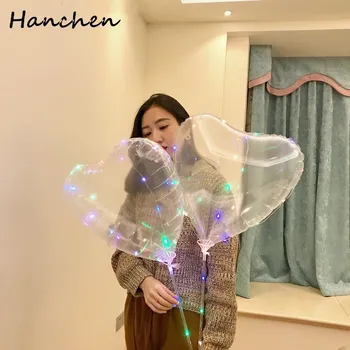 

50pcs 18 inch Wrinkled Hearts Transparent Bubbles Balloons Wedding Baby Shower Birthday Party Decorations ballon Supplies Globos