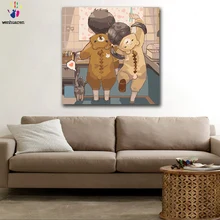 DIY Раскрашивание картины по номерам с цветами солнце и луна в любви Картина Рисунок Живопись по номерам в рамке