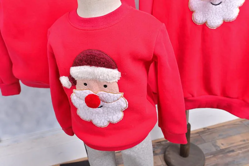 Одежда для семьи; зимний свитер; рождественские наряды Санта-Клауса для родителей и детей; теплые одинаковые комплекты для семьи; Детский комбинезон