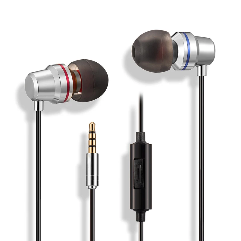 

Ersuki DM1 Metal Earphone Stereo Sound Headset Sport Headphone Earbuds Noise Reduction Earphone with Mic for iphone MP3 ipod