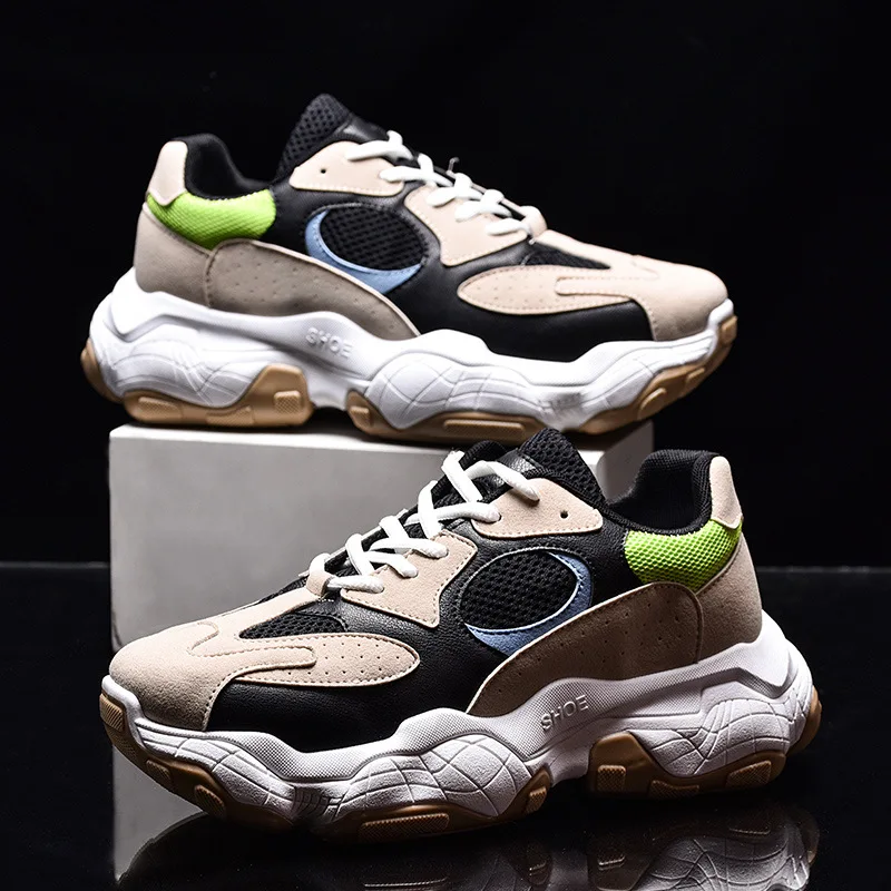 

Men dad sneakers casual Shoes suede chunky Sneakers Outdoor Walking Shoes Zapatillas Hombre Breathable light tenis masculino