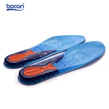 Bocan gel sport insoles Massaging Silicone Insoles Deodorant Pads Orthopedic Plantar Fasciitis Running shoe Insoles 2 sizes 6631