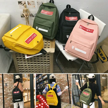 

Women Canvas Cloth Backpack Anti-theft Day Pack Girls Casual Travel Backpack Large Capacity