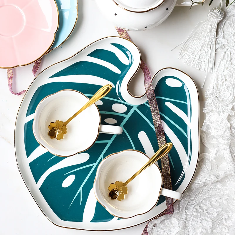 Gold-Afternoon-Tea-Cup-Saucer-Set-Coffee-Cup-Tea-pot-Set-Tea-Tray-Bridesmaid-Gift (3)