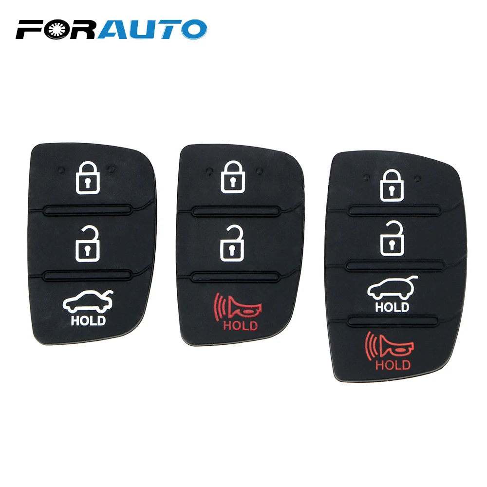 

FORAUTO Car Key Shell 3 4 Buttons For Hyundai Ix35 Ix45 Key Case Cover Remote Car Key Rubber Button Pad Auto Replacement Parts