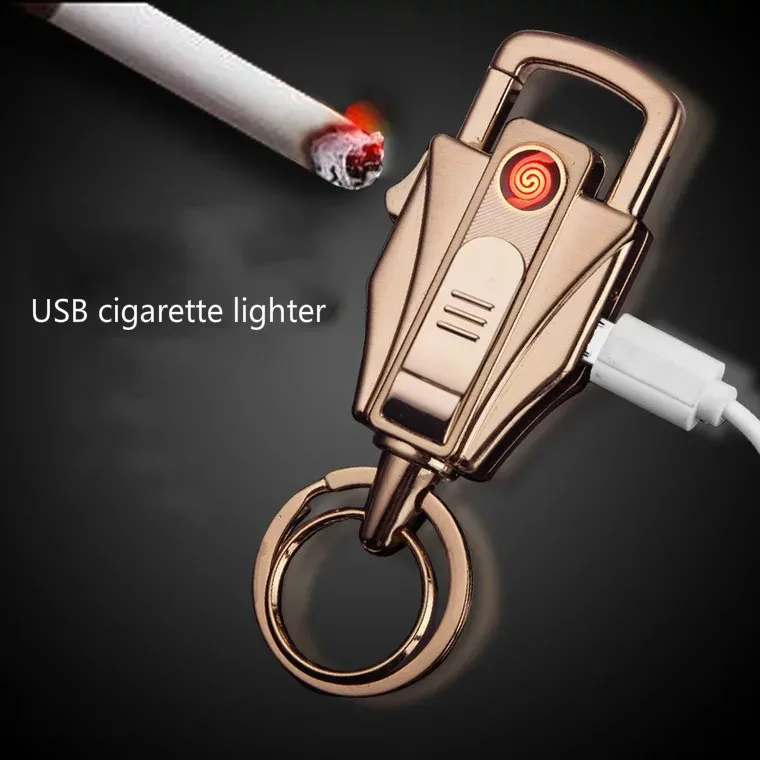 2017 Key Buttom USB Recharge Cigarette Lighters Windproof lighters